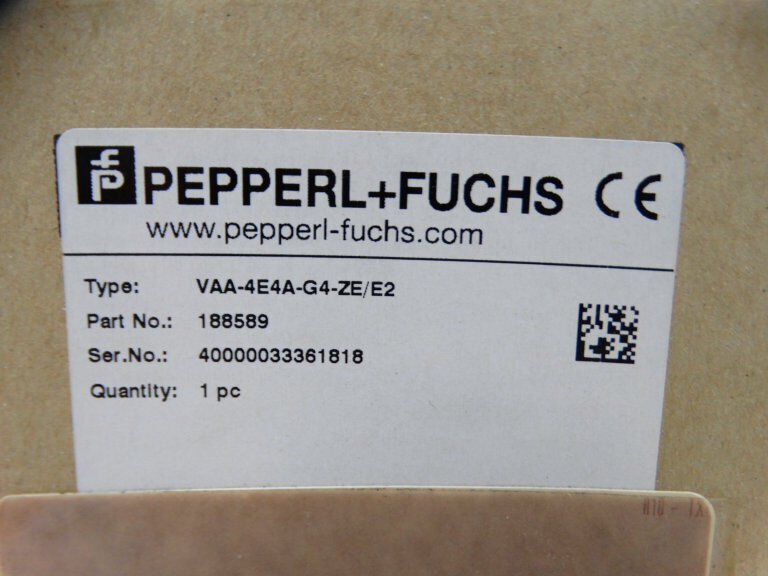PEPPERL & FUCHS VAA-4EA-G4-ZE/E2 PLC MODULE | High-Reliability Industrial Automation Component | [VAA-4EA-G4-ZE/E2] | [24VDC] | [100kg Load Capacity] | [Industrial Ethernet, Modbus] | [4+4 Input/Output Terminal] | [Energy-Efficient Design] - PEPPERL & FUC
