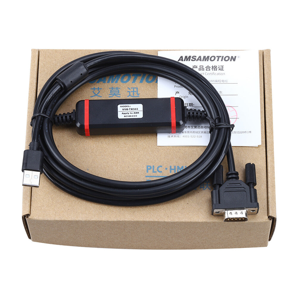 new ABB debugging communication AC500-Eco series PLC programming cable USB-TK503