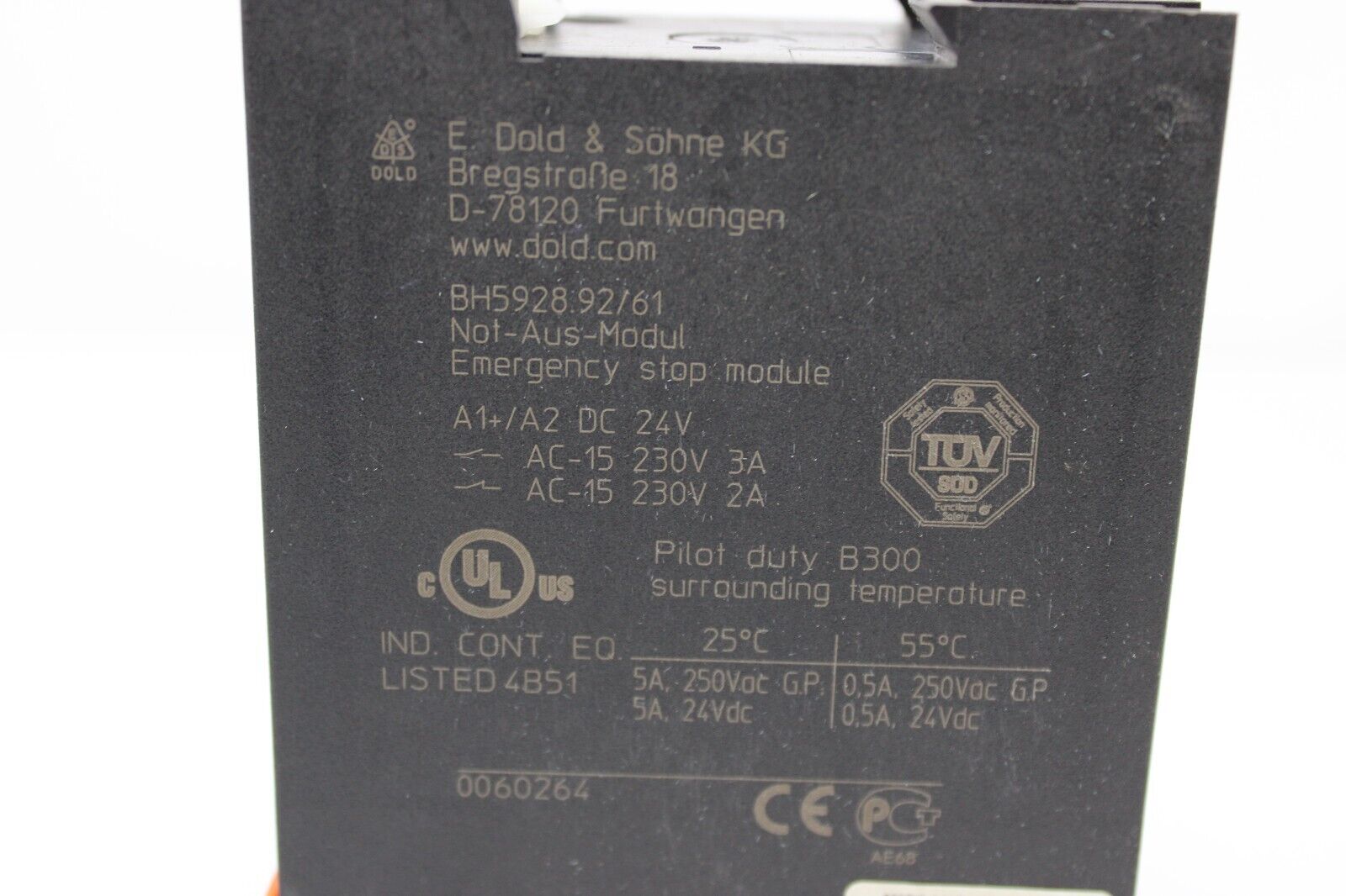 used Dold BH5928.92 Salemaster Safety Relay - DOLD