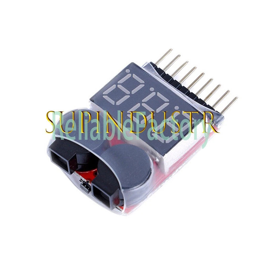 .1Pcs 1-8S BB ring lithium battery low voltage LED display tester buzzer alarm