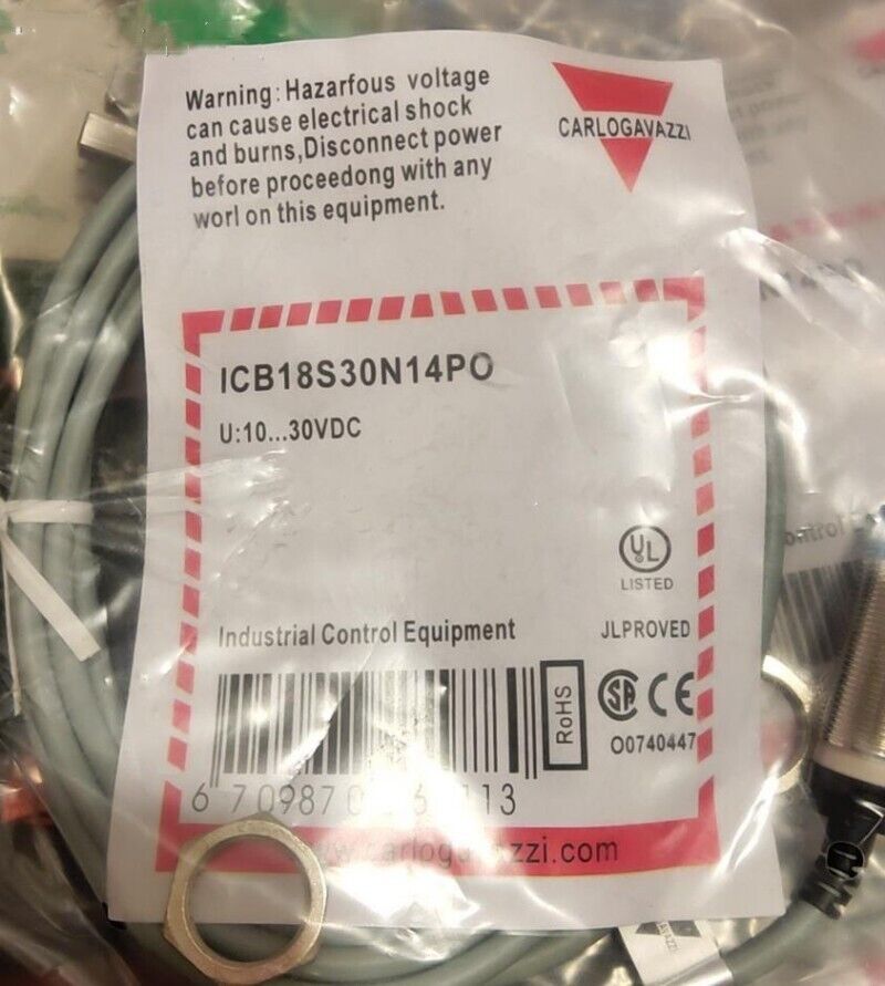 CARLO GAVAAZZI Proximity Switch ICB18S30N14PO - CARLO GAVAAZZI
