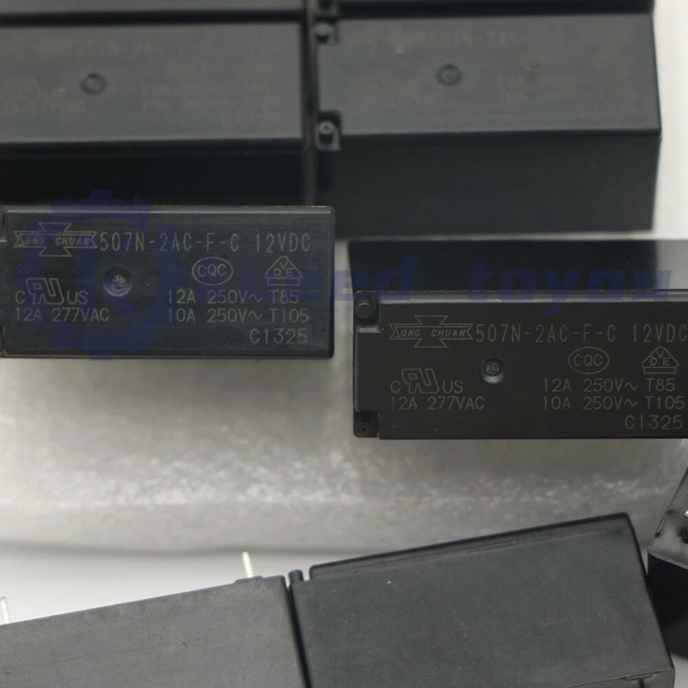 10Pcs SONG CHUAN 507N-2AC-F-C 12VDC Power Relay 2A 250V 6Pins