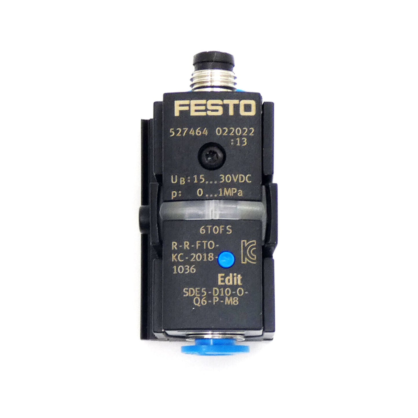 Festo Pressure Sensor SDE5-D10-O-Q6-P-M8 527464 - FESTO