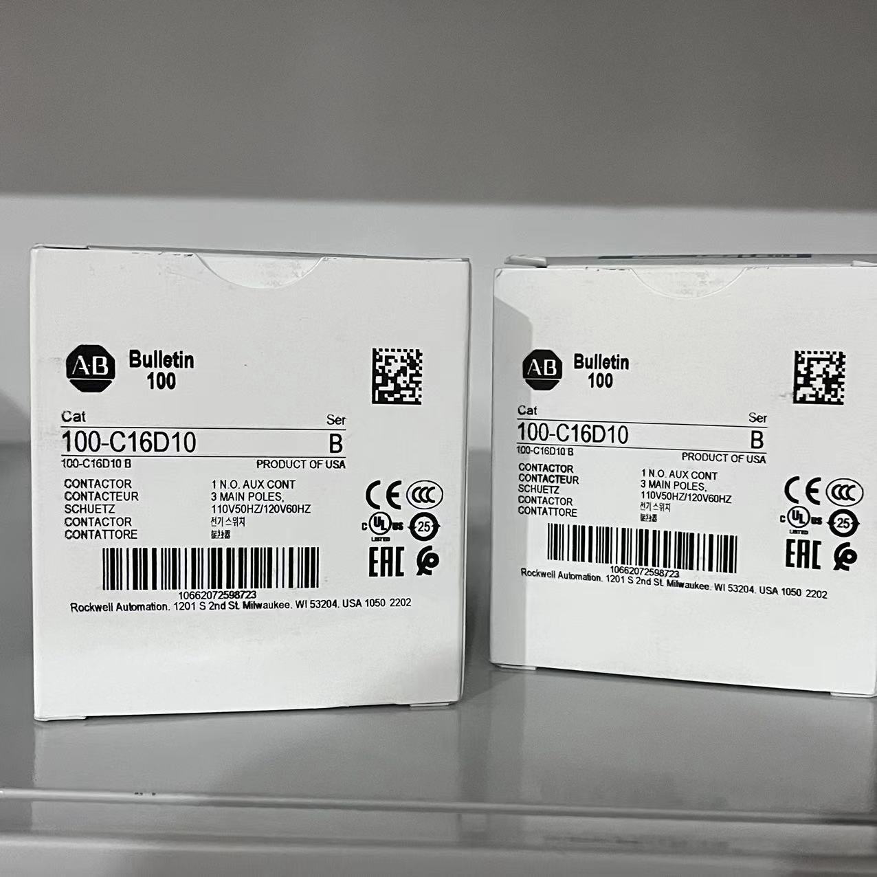 Allen-Bradley 100-C16D10 16 AMP IEC Contactor - ALLEN-BRADLEY