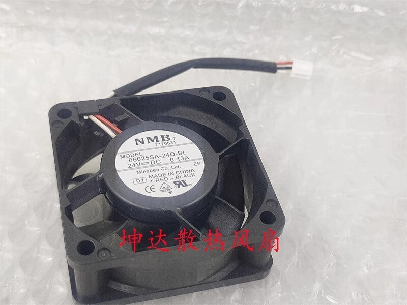 NMB 06025SA-24Q-BL 6025 DC24V 0.13A 6CM 3-Pin Drive Fan