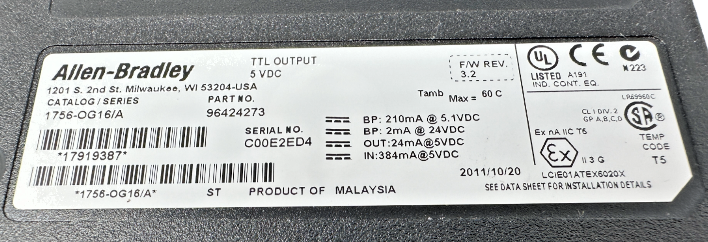 used Allen-Bradley 1756-OG16 Output Module