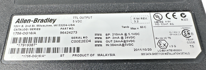 used Allen-Bradley 1756-OG16 Output Module - ALLEN-BRADLEY