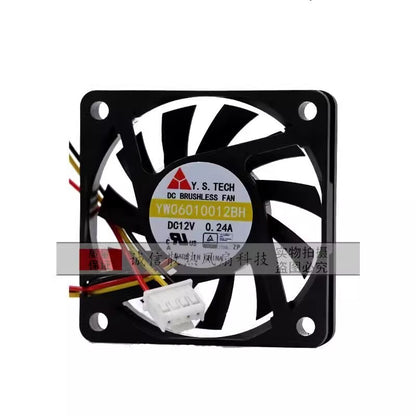 Y.S.TECH YW06010012BH DC12V 0.24A 3-Pin Silent Cooling Fan