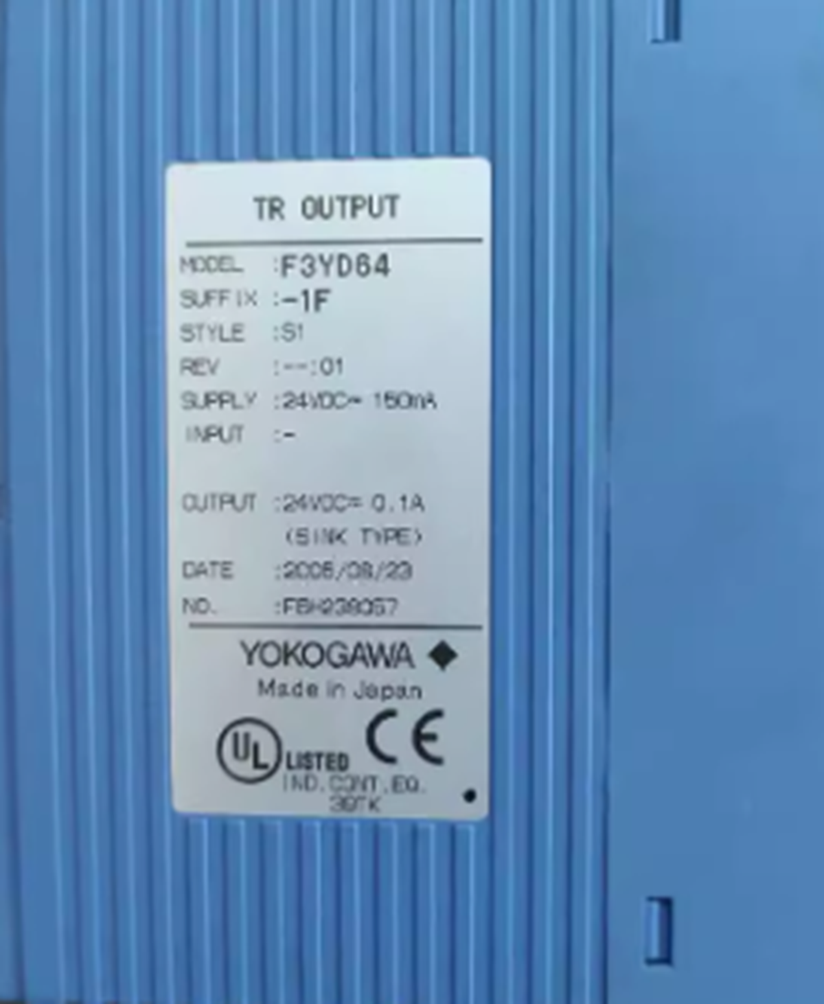 YOKOGAWA F3YD641F PLC Module YOKOGAWA