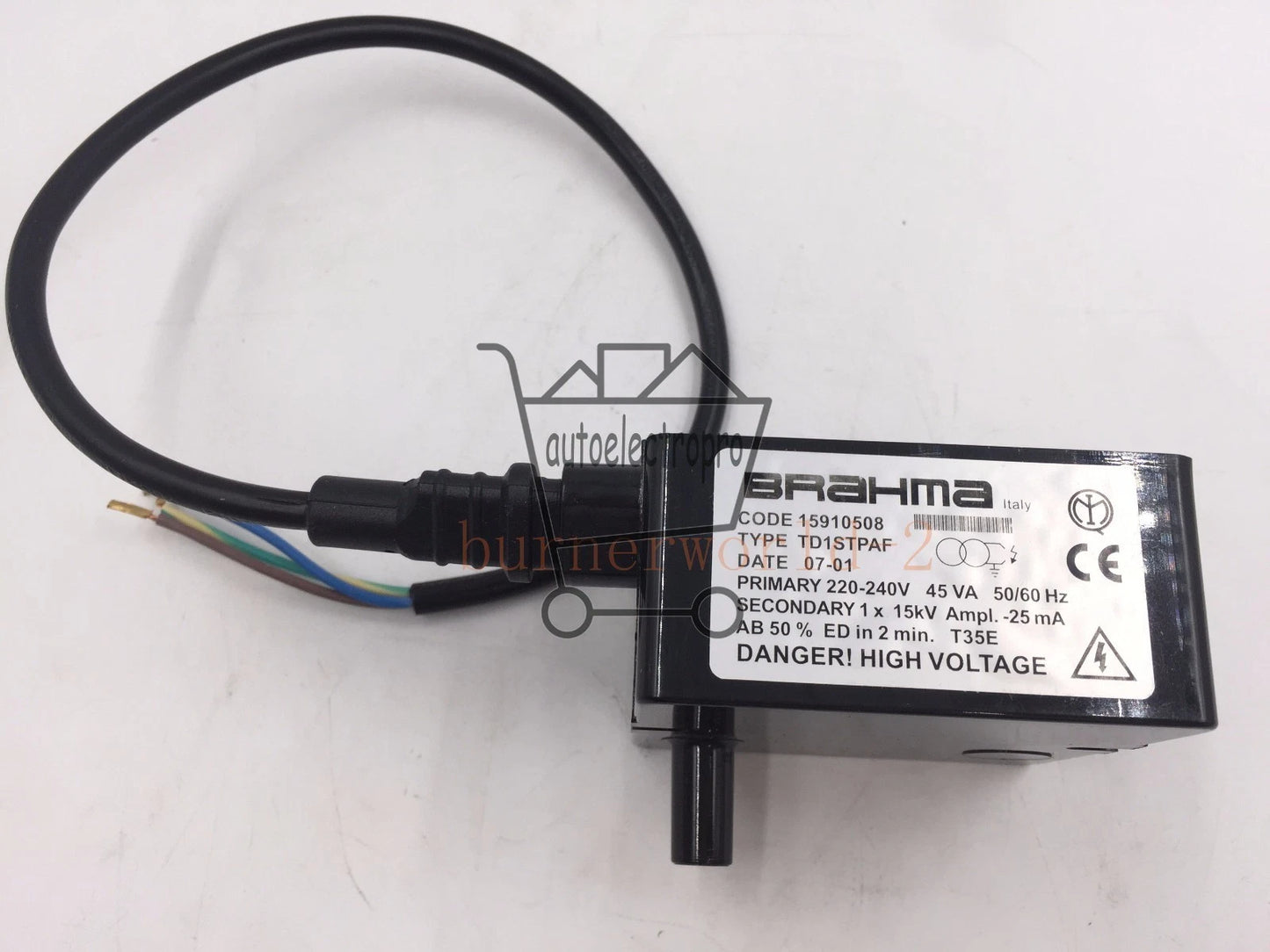 BRAHMA TD1STPAF Single Pole Ignition Transformer For Baltur Burner Coil Igniter~
