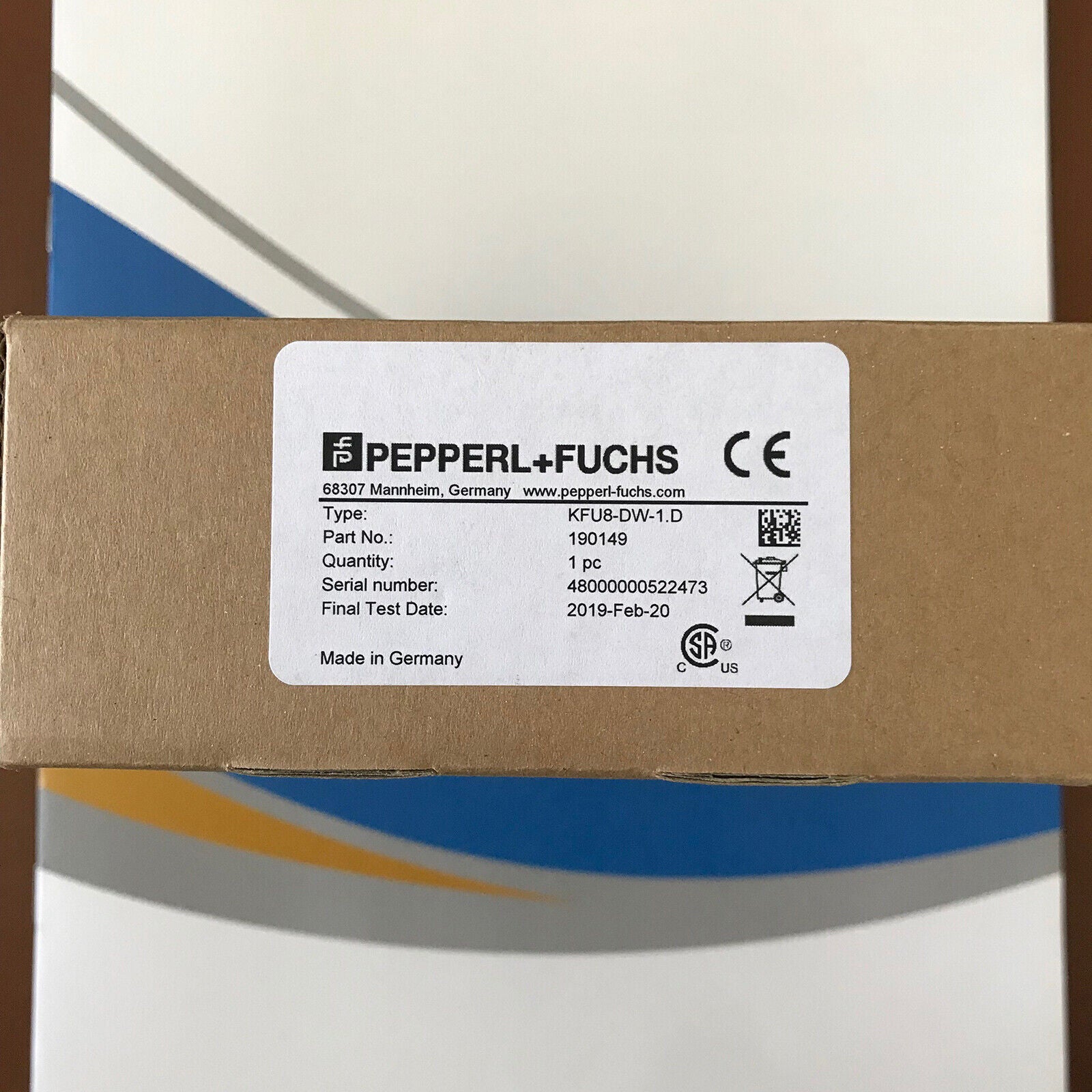 PEPPERL+FUCHS Safety Barrier KFU8-DW-1.D in Box - PEPPERL+FUCHS