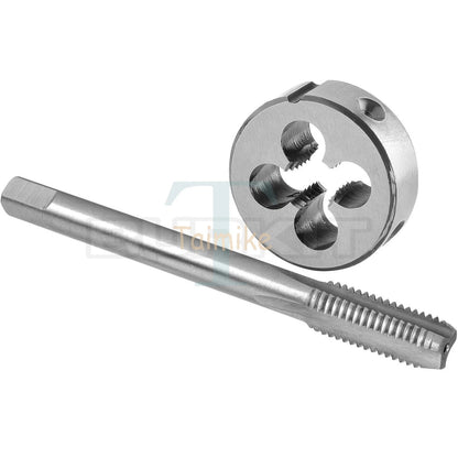 3/8"-16 UNC Tap and Die Set Right Hand, 3/8 x 16 UNC Thread Tap and Round Die