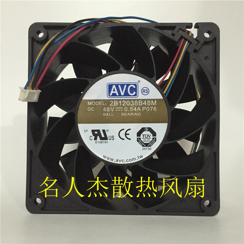 1pcs AVC 2B12038B48M 12038 48V 0.54A 12 cm 48V industrial computer cooling fan