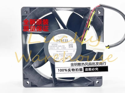 NMB 12038VA-24N-FB DC24V 0.96A 12CM 3-pin ABB Inverter Cooling Fan