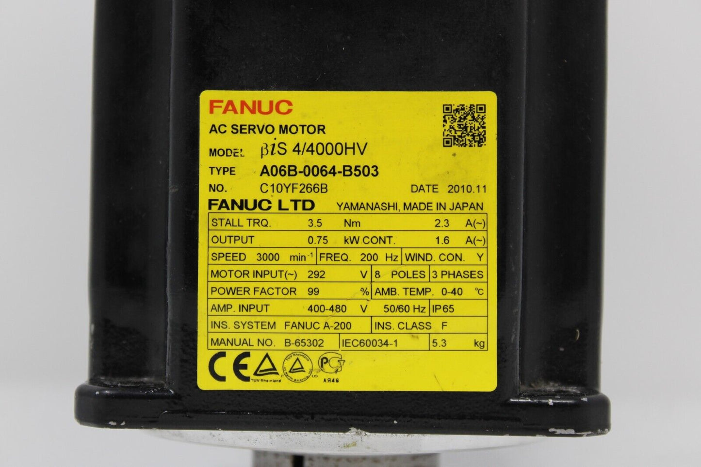 used Fanuc A06B-0064-B503 Servo Motor - FANUC