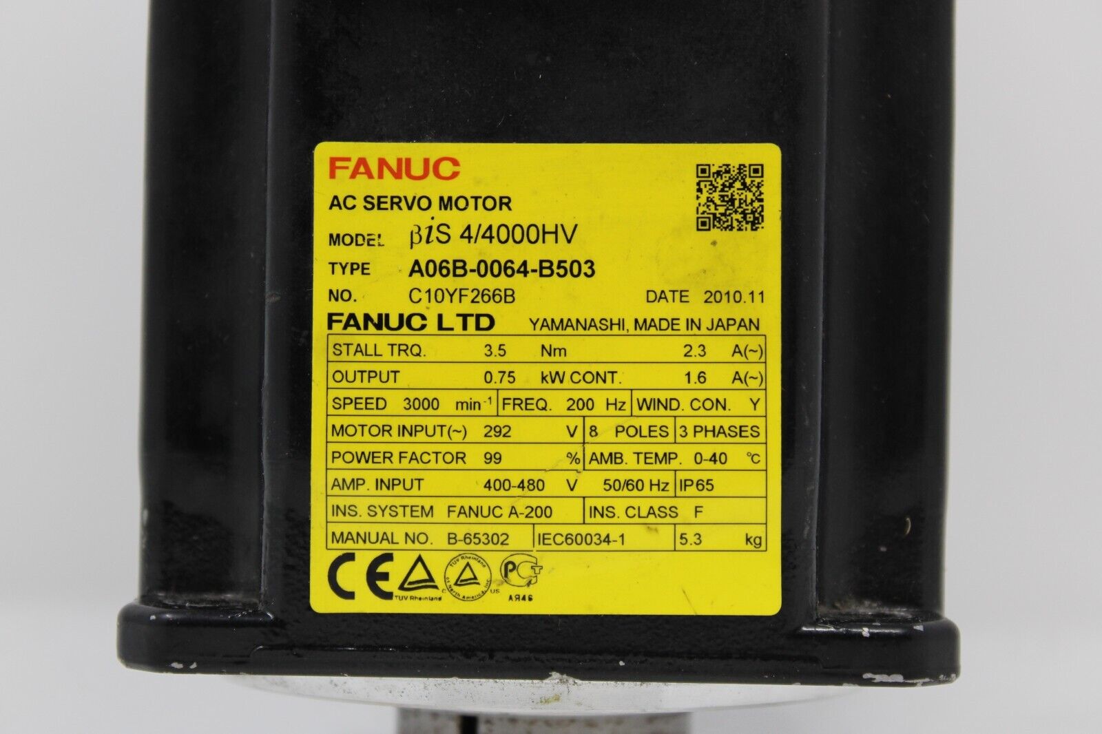 used Fanuc A06B-0064-B503 Servo Motor - FANUC