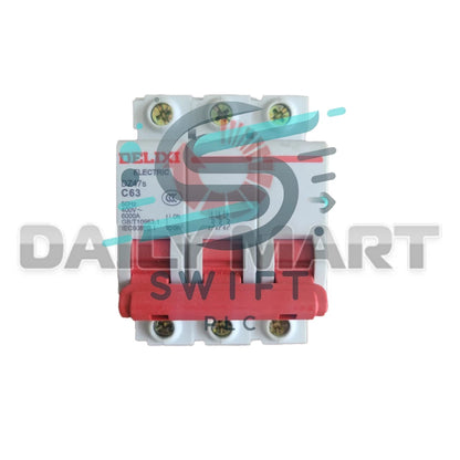 1PCS DELIXI DZ47S Circuit Breaker Air Switch 3P 63A