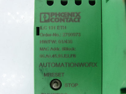 Phoenix Contact Ilc 131 Eth Process Controller | High-Performance Industrial Control System | Phoenix Ilc 131 Eth Controller | Process Automation Solutions - PHOENIX CONTACT