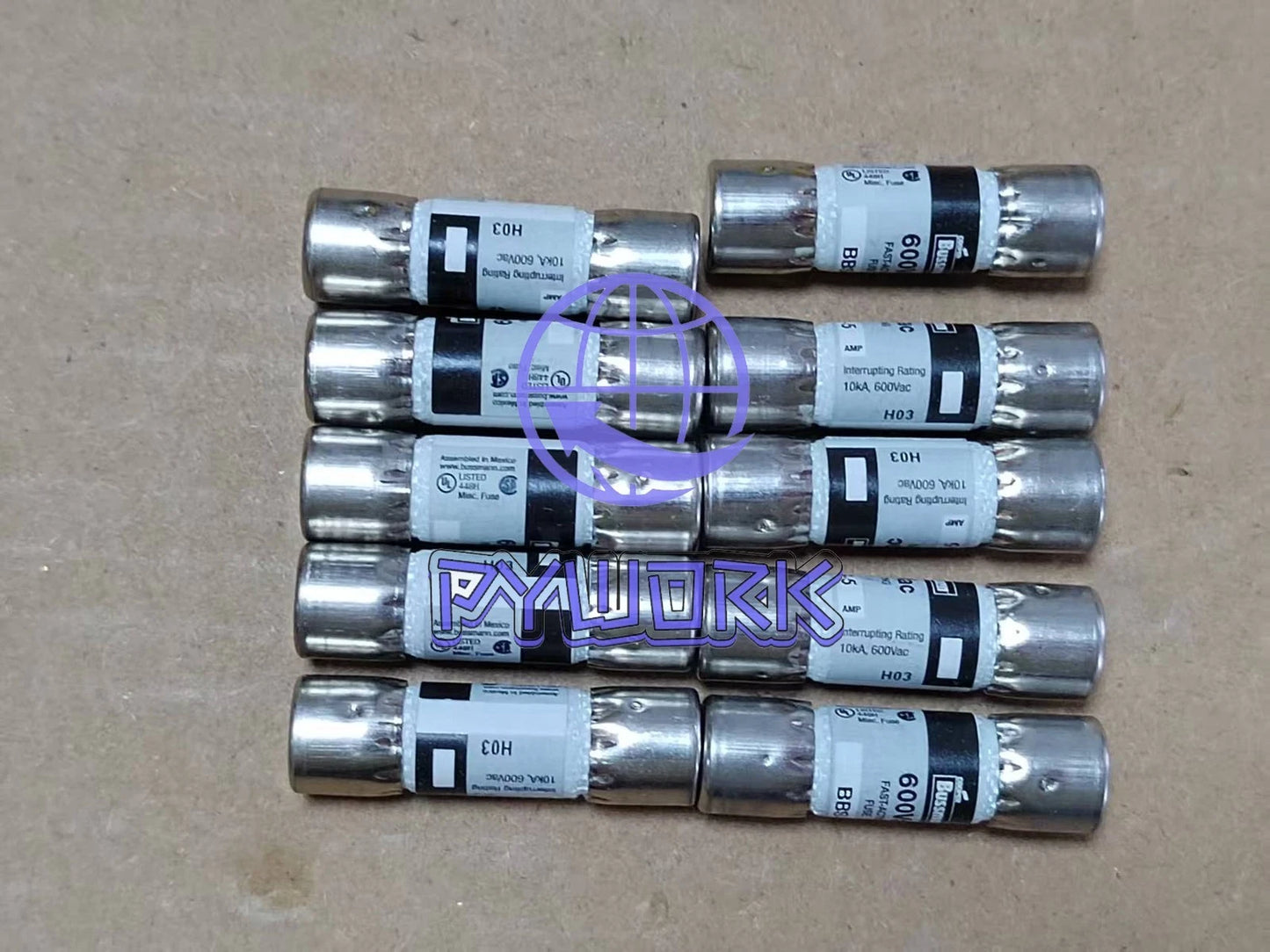 10PCS Bussmann BBS-5 BBS5 ( 5 Amp ) 5A 600Vac Fuses Fast-acting Fuse~