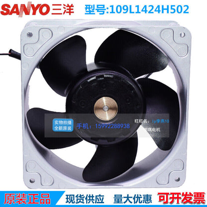 new 109L1424H502 for SANYO DC24V 0.6A 140*140*50mm Aluminum Axial Cooling Fan 2-wire