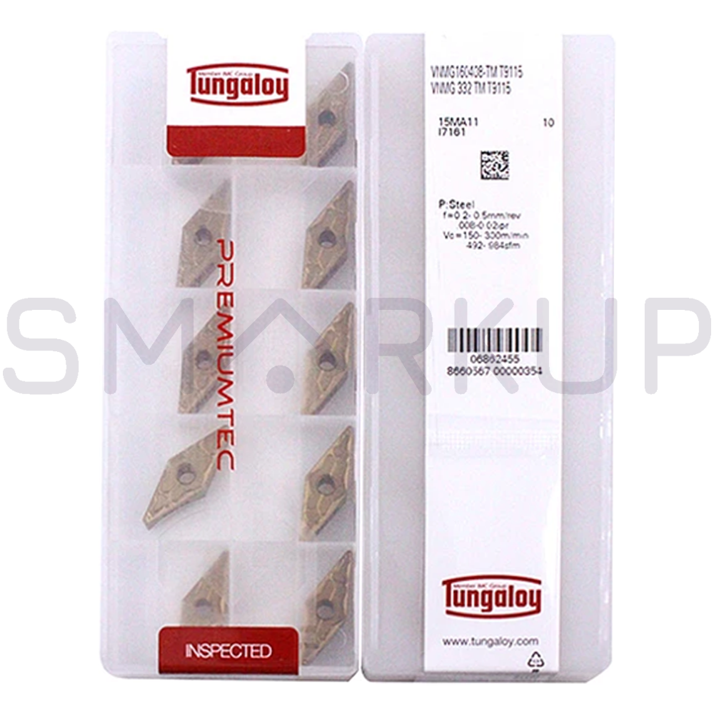 new 10PCS/ TUNGALOY VNMG160408-TM T9115 VNMG332TM CNC Blade
