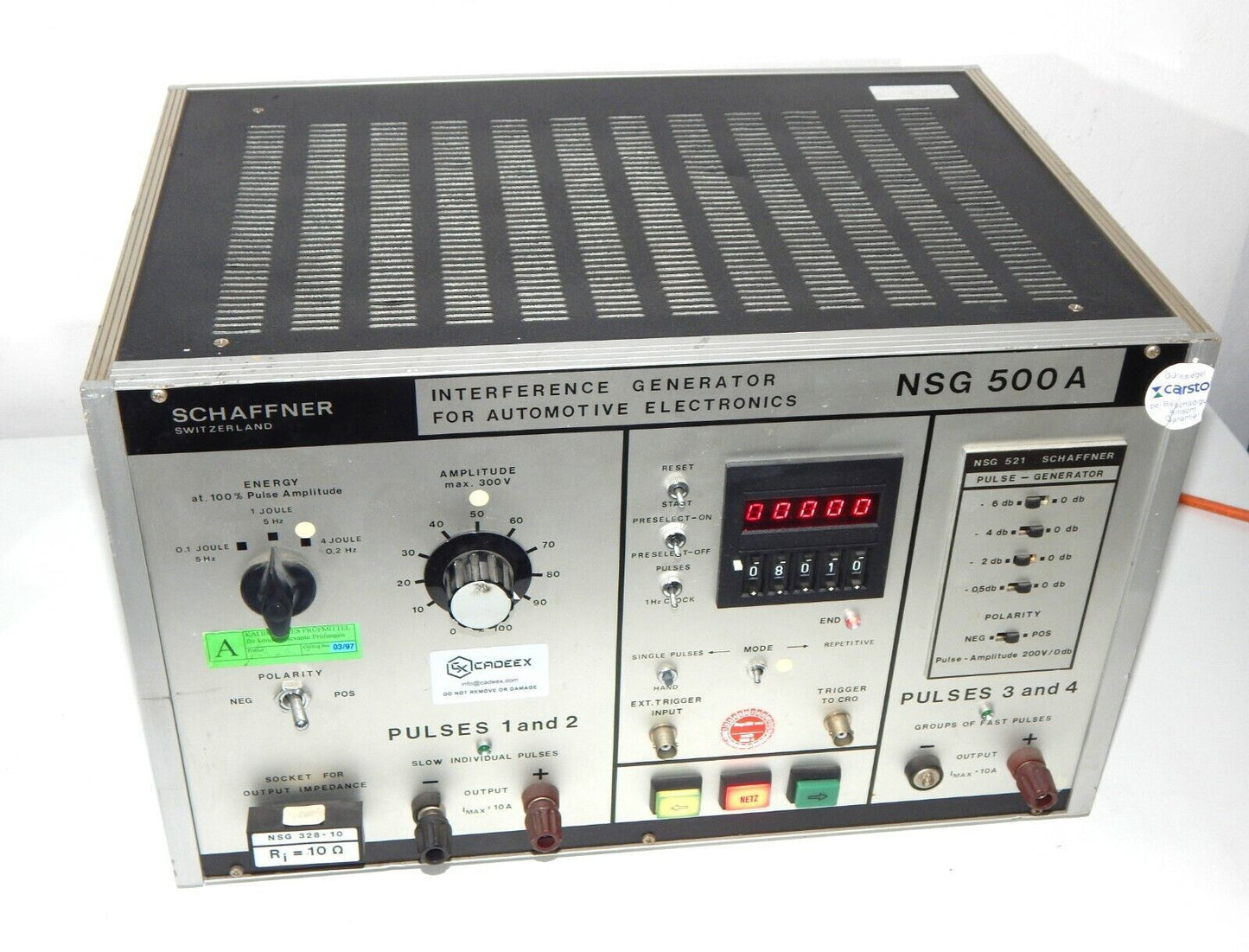 used SCHAFFNER NSG 500A Interference Generator for Automotive Electronics (TESEQ) - SCHAFFNER