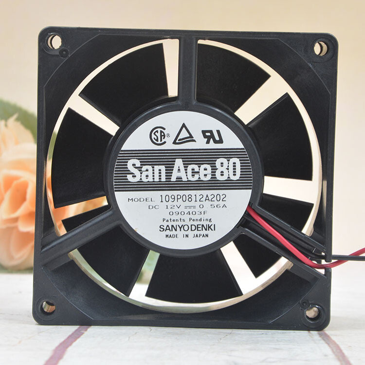 1pcs Sanyo 109p0812a202 san Ace 80 8cm 12v 0.56A 8032 silent fan