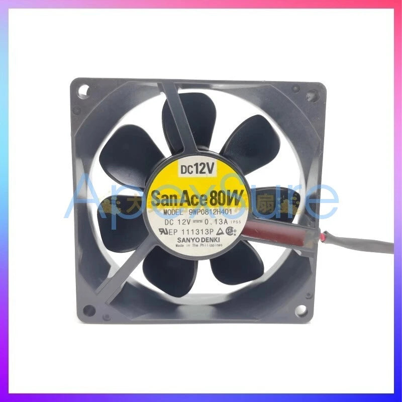 Sanyo 9WP0812H401 8025 DC12V 0.13A 8CM Waterproof Silent Cooling Fan
