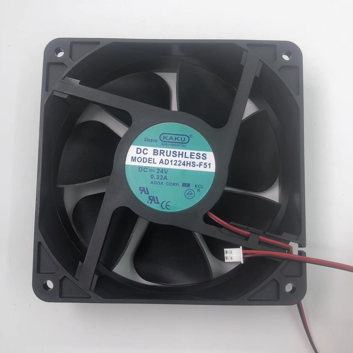KAKU AD1224HS-F51 12038 24V 0.32A 12CM 2-Pin Inverter Cooling Fan 2-Wire