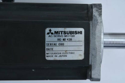 Used Mitsubishi ONE Servo Motor HC-MF43B HCMF43B Good Condition - MITSUBISHI