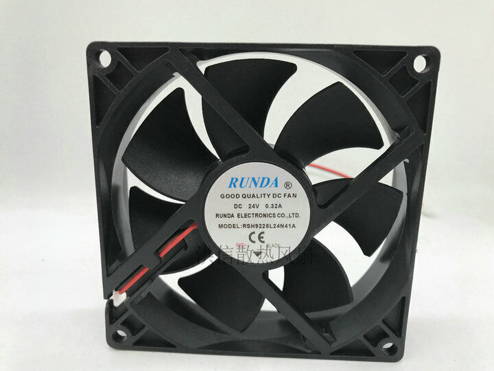 new 1PCS RUNDA  FAN  RSH9225L24N41A  DC24V 0.32A 2-Pin cooling fan  92*92*25mm
