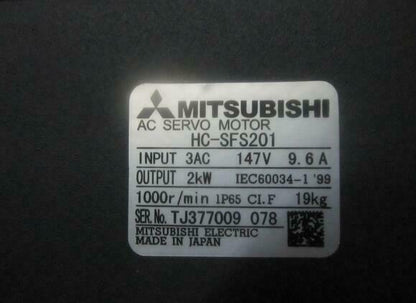 new 1PC MITSUBISHI HC-SFS201 SERVO MOTOR HCSFS201 IN BOX PING - MITSUBISHI