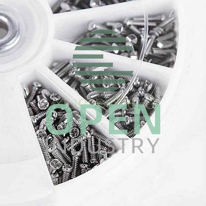 600pcs 12 Dimension Small Steel Screws Nuts Bolts M1 M1.2 M1.4 M1.6 Assorted