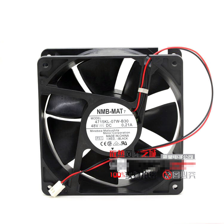 1pcs NMB 4715KL-07W-B30 12038 12CM 48V 0.21A Inverter DC fan 2pin