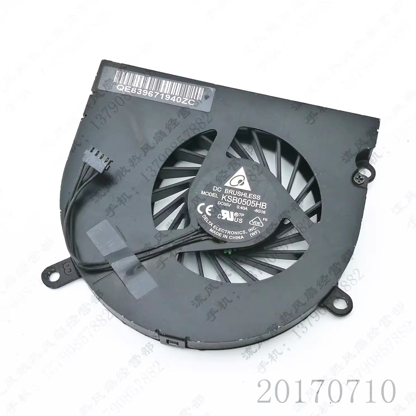 Delta KSB0505HB DC5V 0.40A -8G16 4-Wire CPU Cooling Fan