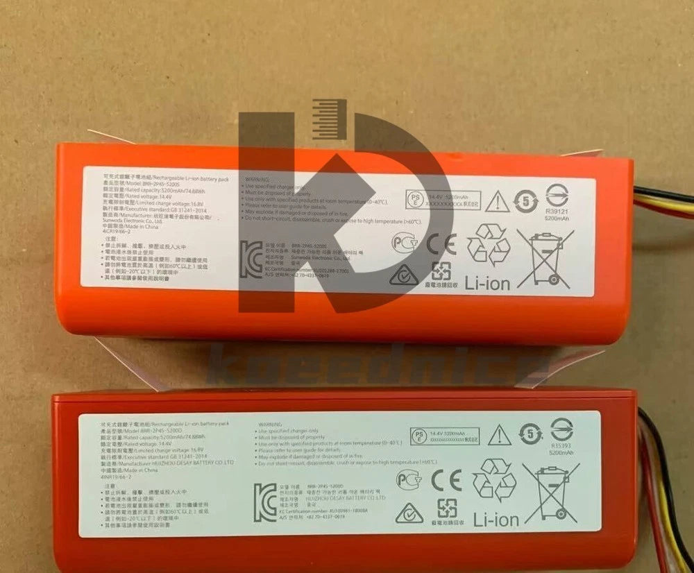 1pc BRR-2P4S-5200S Battery For Xiaomi Vacuum Cleaner Roborock S50 S51
