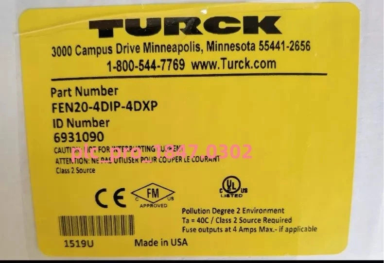 1PCS TURCK FEN20-4DIP-4DXP 6931090 Bus Module Fast delivery #k