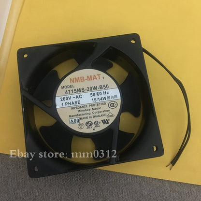 1pcs NMB 4715MS-20W-B50 200V 50/60Hz 15/14W 12038 120mm 2-wire AC fan