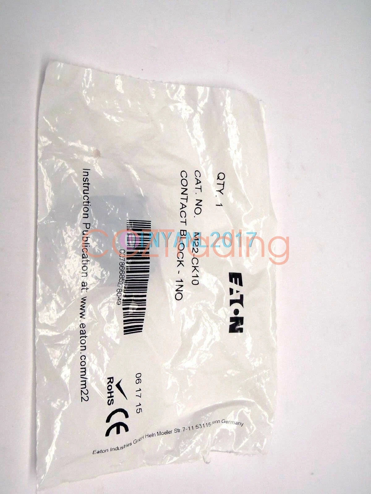 1PC Eaton M22-CK10 M22CK10 Normally Open Switch Contact