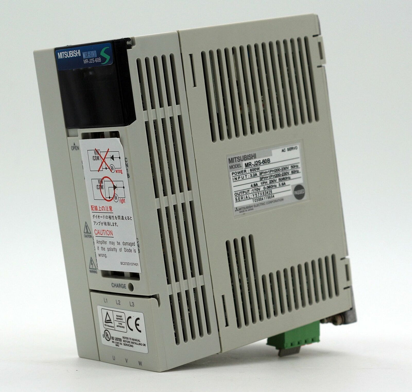 Used Mitsubishi MR-J2S-60B SERVO DRIVER – Testing Good Condition - MITSUBISHI