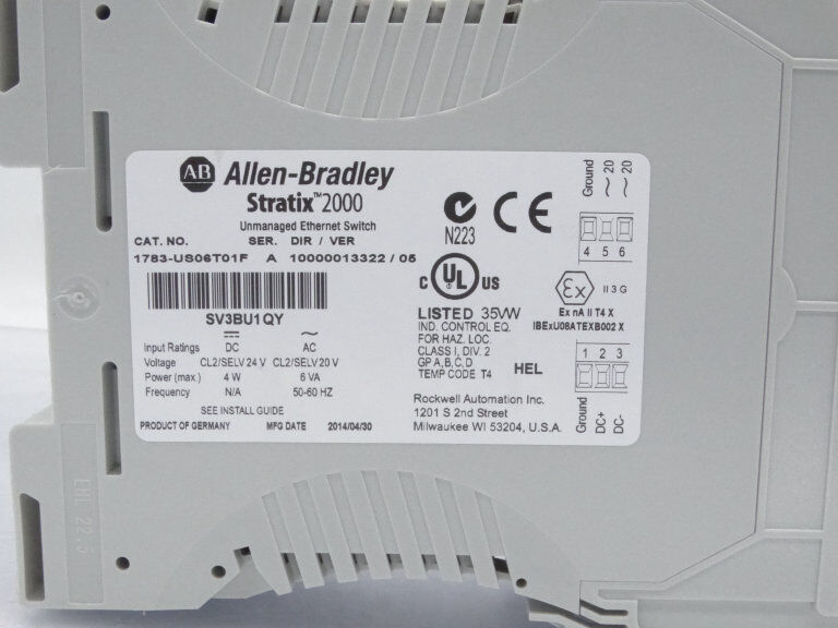 ALLEN BRADLEY 1783-US06T01F ETHERNET SWITCH SERIES A - ALLEN BRADLEY