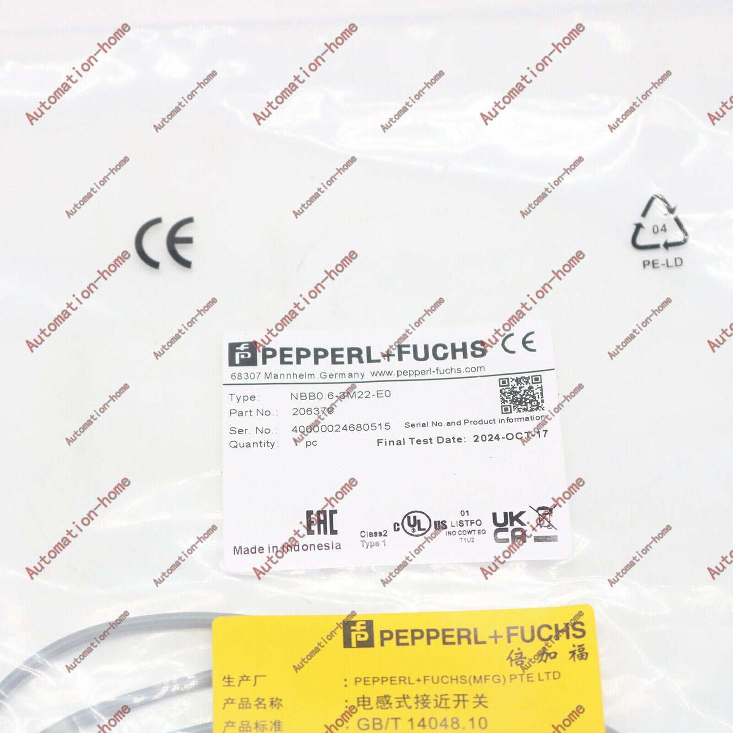 1PCS PEPPERL+FUCHS Proximity Switch NBB0.6-3M22-E0 Inductive Sensor
