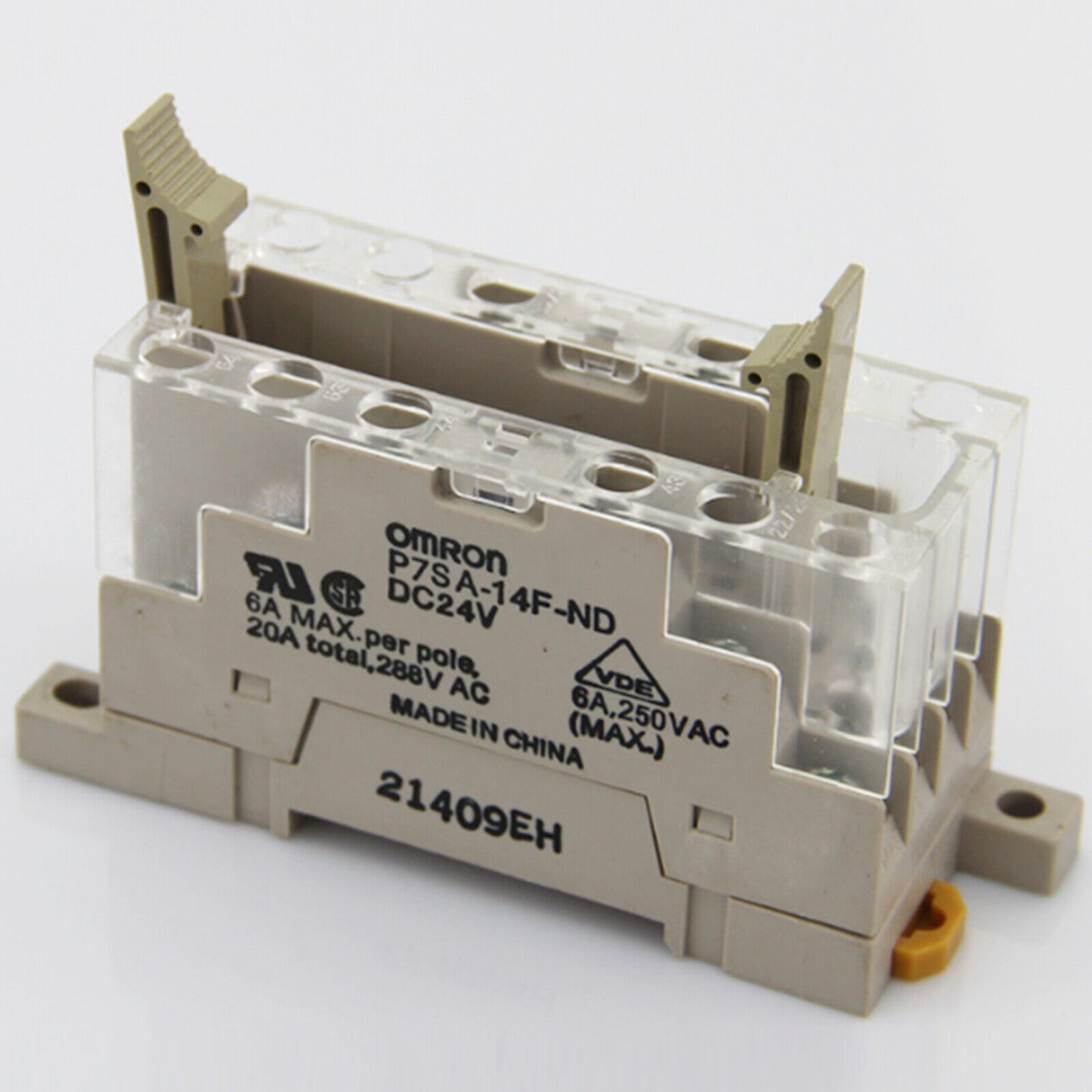 10-Piece Omron P7SA-14F-ND DC24 Relay Sockets 6P DIN Mount - OMRON