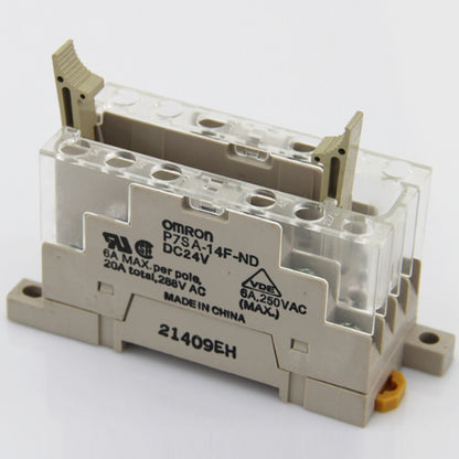 10-Piece Omron P7SA-14F-ND DC24 Relay Sockets 6P DIN Mount - OMRON