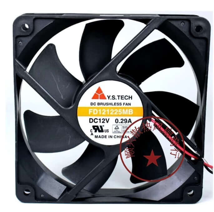 new Y.S.TECH FD121225MB DC12V 0.29A 3-Wire Silent Cooling Fan