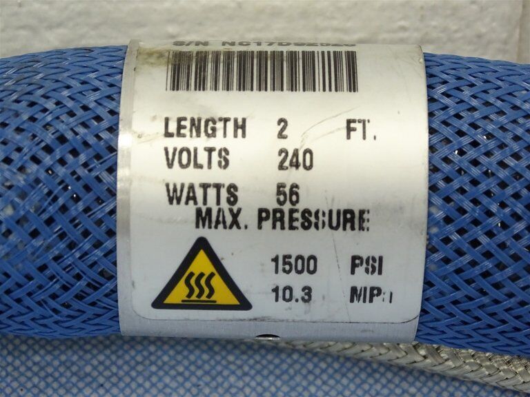 NORDSON 274790 HOT MELT GLUE HOSE 2FT 240VAC 56W 1500PSI 10.3MP - NEW - NORDSON