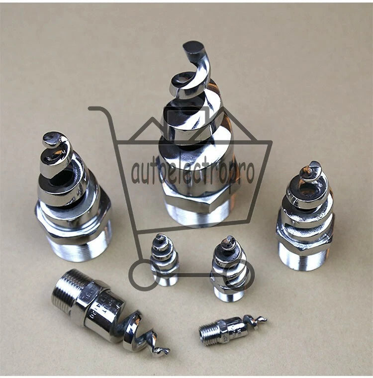2pcs 316L Industrial Spray Dust Remove Nozzle,Full Cone Spiral Nozzle for Garden