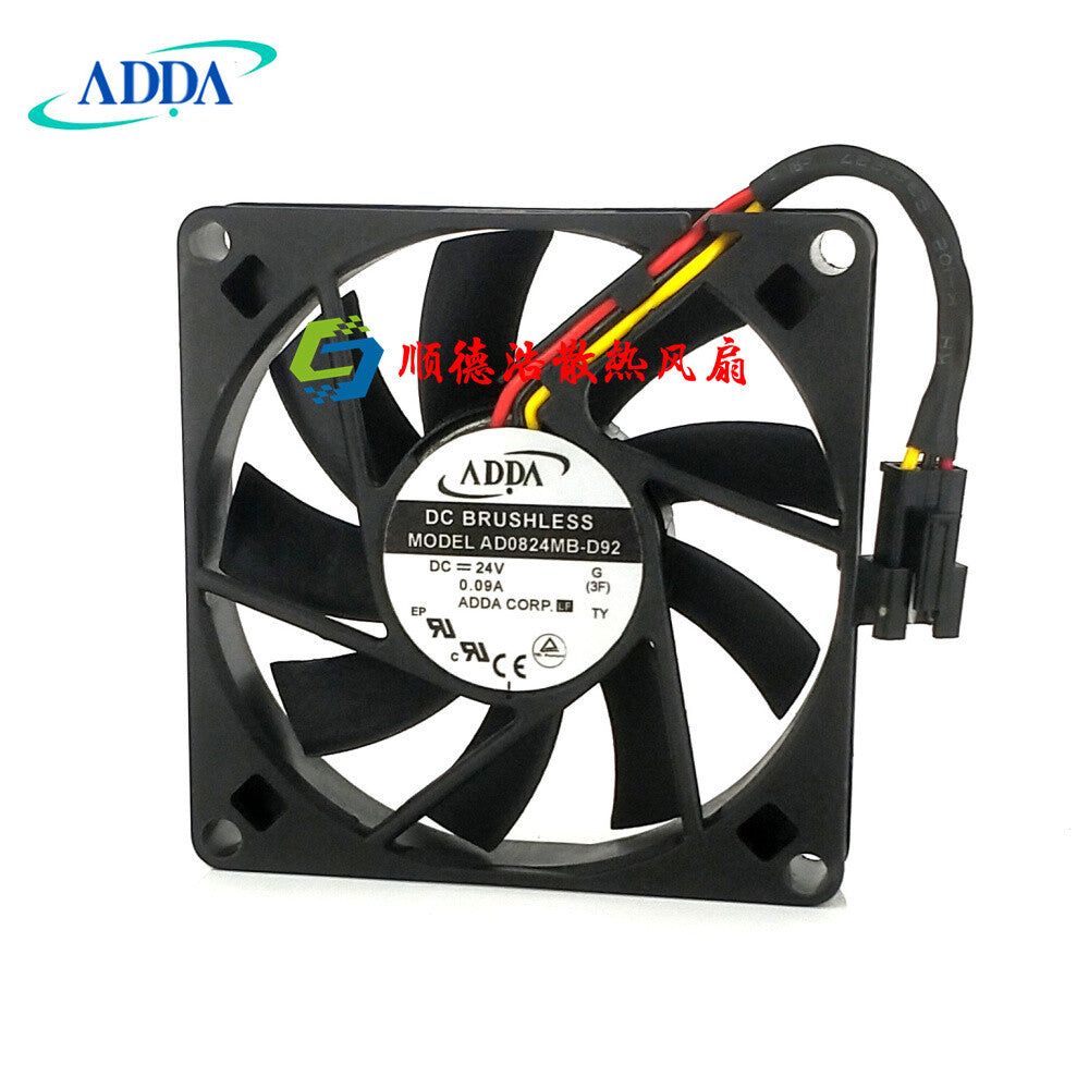 1pcs  ADDA AD0824MB-D92 8cm DC24V 0.09A 3-wire cooling fan