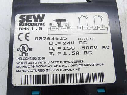 SEW EURODRIVE BMK1.5 BRAKE Precision Brake System High-Performance 200W 3000RPM 1.5HP 4-Piece Brake Kit - SEW EURODRIVE