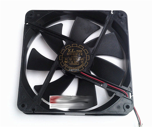 YATELOON D14SM-12 14025 14CM 12V 0.70A 2-wire chassis power supply cooling fan